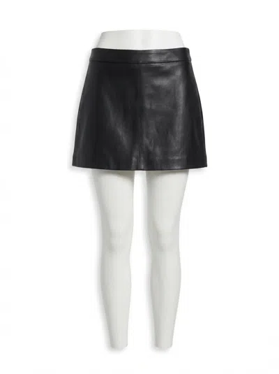 Z Supply Ciera Faux Leather Mini Skirt In Black