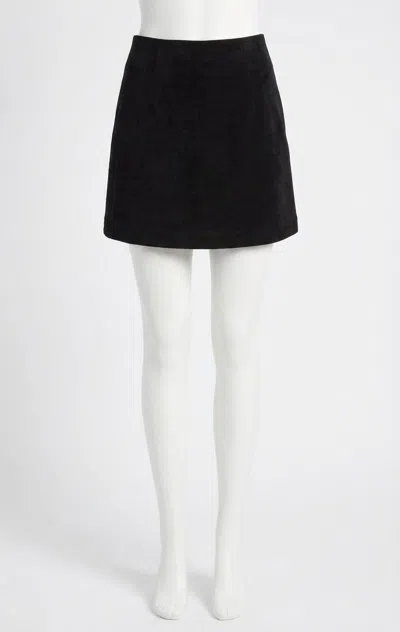 Z Supply Ciera Sueded Mini Skirt In Black