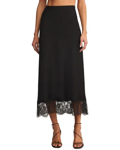 Z Supply Cinder Lace Midi Skirt In Black