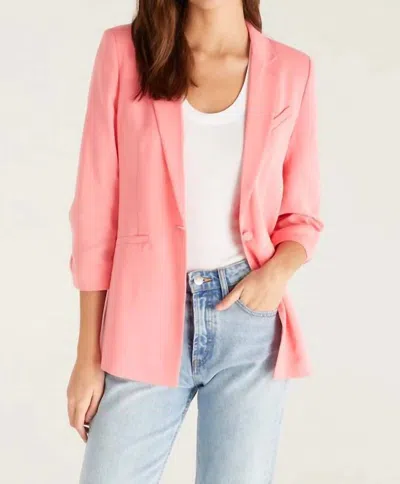 Z Supply Cinema Blazer In Sunkist Coral In Pink