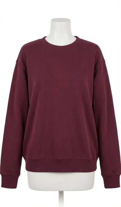 Z Supply Classic Boyfriend Sweatshirt In Merlot In Brown