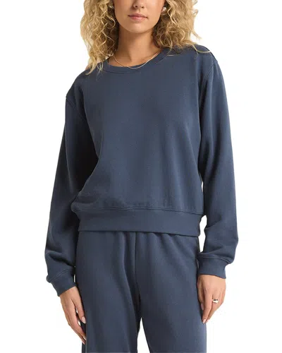 Z Supply Classic Crew Sweater In Blue
