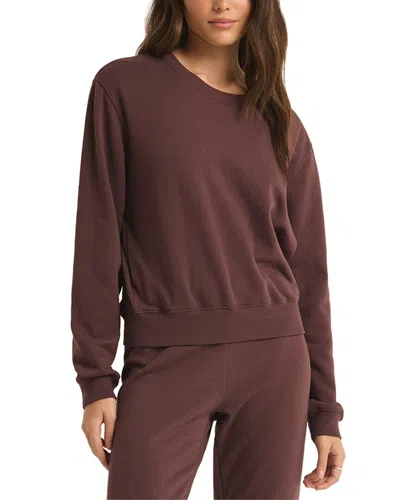 Z Supply Classic Crew Sweater In Brown