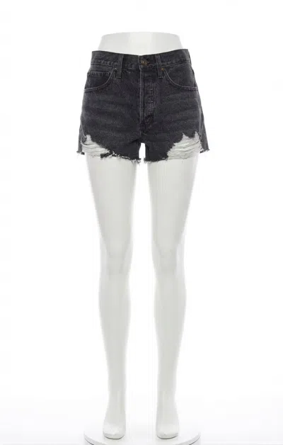 Z Supply Classic Hi-rise Denim Short In Washed Black