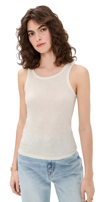Z Supply Classic Slub Scoop Tank Cloud In Neutral