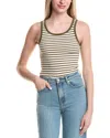 Z Supply Classic Striped Scoop Tank In Green