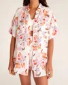 Z SUPPLY CLEARWATER FLORAL SHIRT IN WHITE SAND