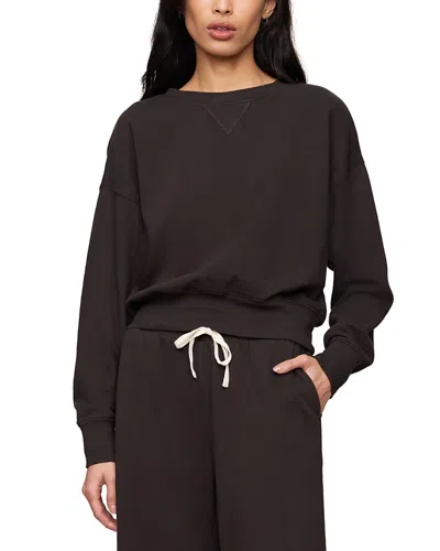 Z Supply Clubhouse Cotton Crewneck Sweatshirt In Brown