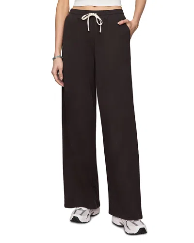 Z Supply Clubhouse Cotton Drawstring Pants In Black