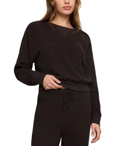 Z Supply Clubhouse Textured Cotton Blend Sweatshirt In Brown