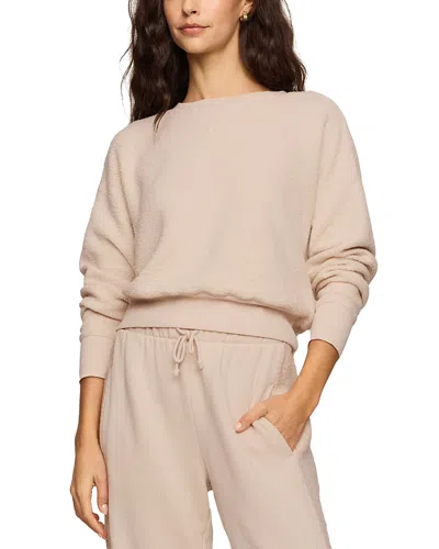 Z Supply Clubhouse Textured Cotton Blend Sweatshirt In Neutral