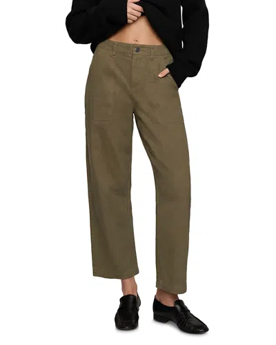 Z Supply Colman Cotton Bowed Utility Pants In Green