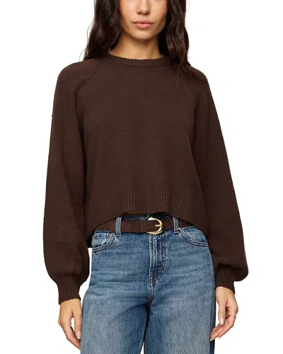 Z Supply Coming Up Crewneck Sweater In Brown
