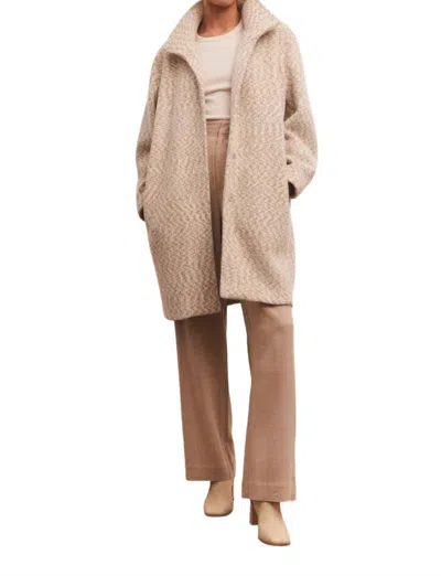 Z Supply Conner Mohair Knit Coat In White