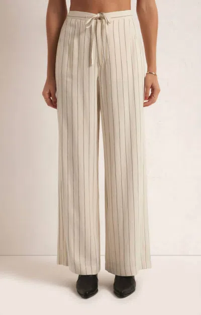 Z Supply Cortez Pant In Pinstripe In Brown