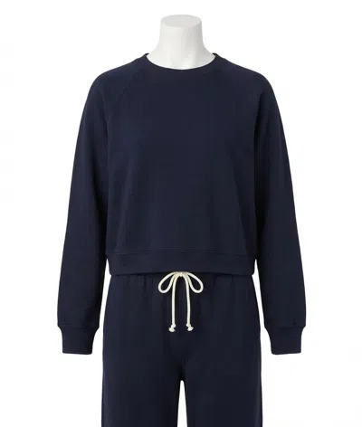 Z Supply Crop Out Sweatshirt In Blue