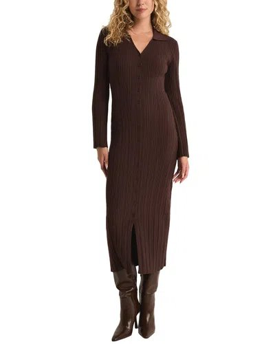 Z Supply Danity Sweaterdress In Brown