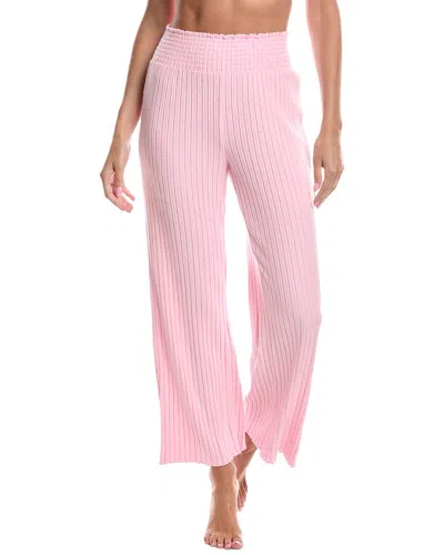 Z Supply Dawn Smocked Rib Pant In Psf-passion Fruit
