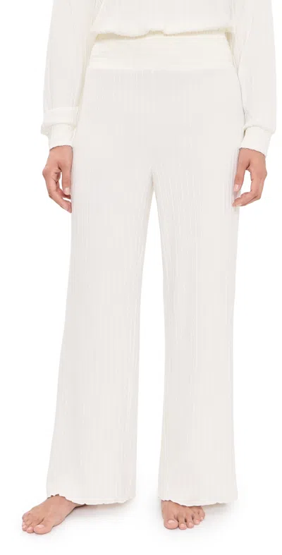 Z Supply Dawn Smocked Rib Pants Bone In White