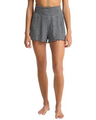 Z Supply Dawn Smocked Rib Short In Gray