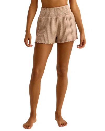 Z Supply Dawn Smocked Rib Short In Neutral