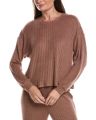 Z Supply Daydream Rib Top In Brown