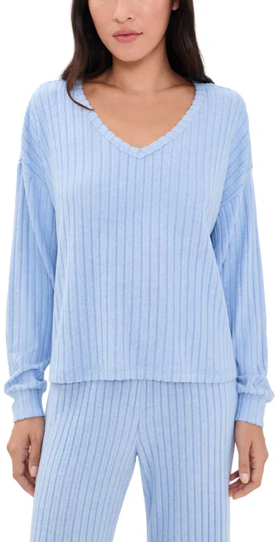 Z Supply Daydreamer V-neck Top Crystal Blue