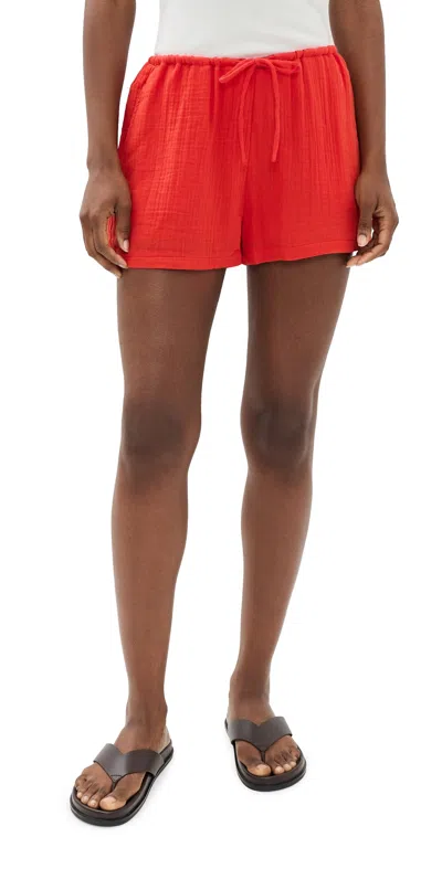 Z Supply Daylight Airy Short Lychee In Red