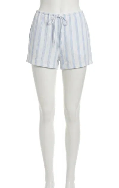 Z Supply Daylight Striped Airy Gauze Short In Sea Salt In Blue
