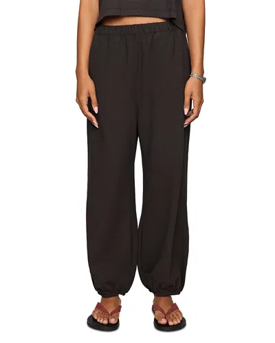 Z Supply Deena Cotton Blend Balloon Pants In Black