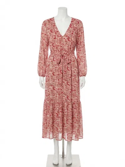 Z Supply Della Floral Maxi Dress In Crimson Crush In Brown