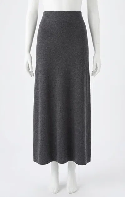 Z Supply Demure Maxi Skirt In Charcoal Heather In Brown