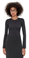 Z Supply Demure Top Charcoal Heather In Gray