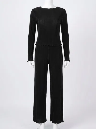 Z Supply Denia Pleated High Rise Pant In Black