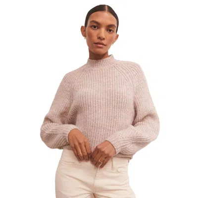 Z Supply Desmond Pullover Sweater In Milk Shake In Beige