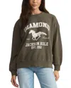 Z Supply Diamond Sunday Sweatshirt In Green