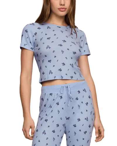Z Supply Ditsy Printed Top In Blue