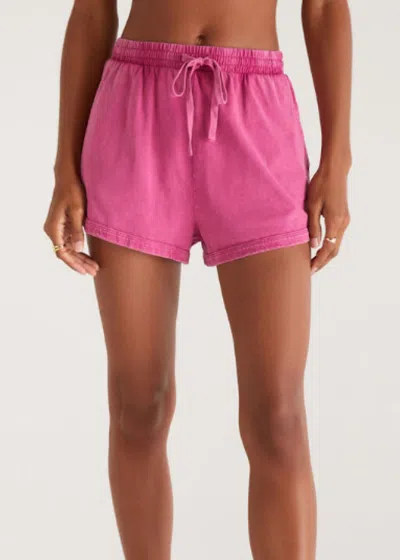 Z Supply Domingo Shorts In Sweet Plum In Pink