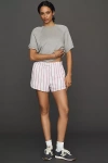 Z Supply Drawstring Pull-on Shorts In White