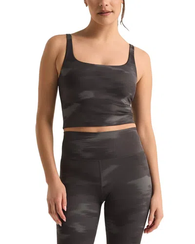 Z Supply Eclipse Camo Cropped Tank In Black