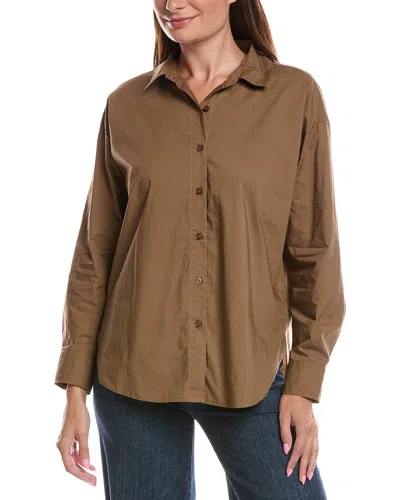 Z Supply Elevated Poplin Shirt In Burgundy