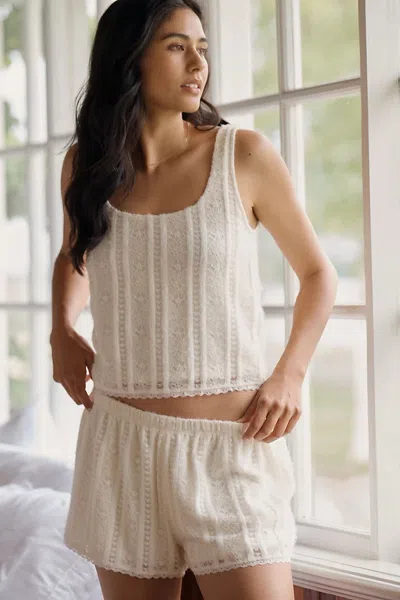 Z Supply Ella Lace Shorts In Beige