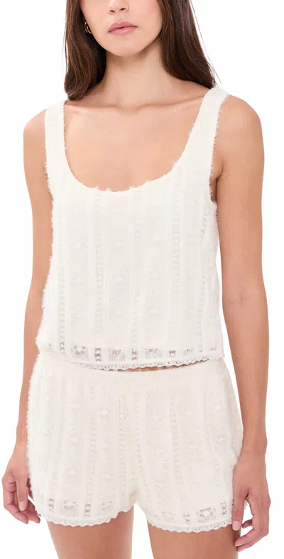 Z Supply Ella Lace Tank Sandstone In Animal Print