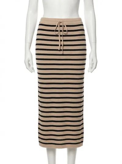 Z Supply Emori Striped Skirt In Natural In White