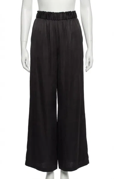 Z Supply Estate Luxe Sheen Wide Leg Pant In Black