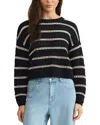 Z Supply Estero Stripe Sweater In Black