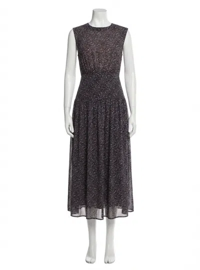 Z Supply Etta Aspen Floral Midi Dress In Java In Black