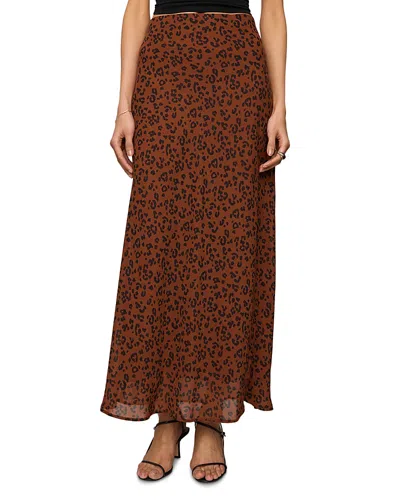 Z Supply Europa Leopard Print Skirt In Multi