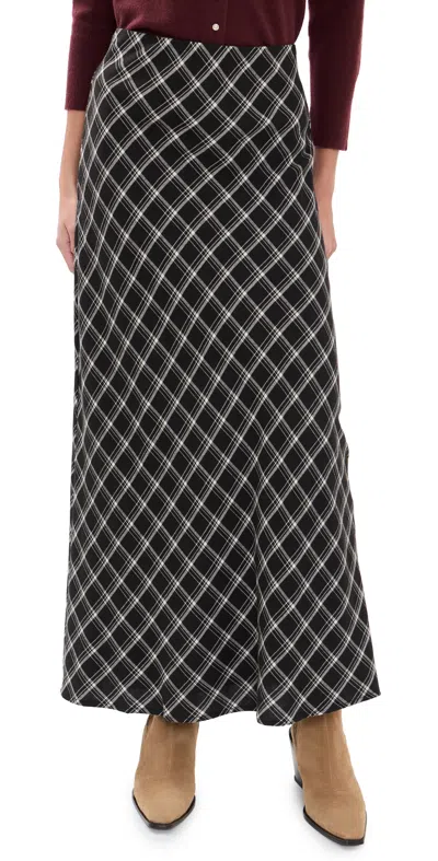 Z Supply Europa Plaid Skirt Ash Black