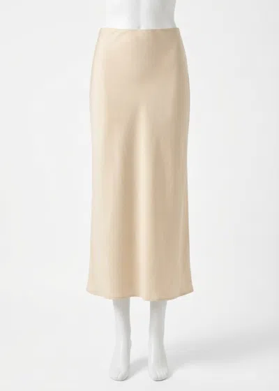 Z Supply Europa Poly Sheen Skirt In Sea Salt In Neutral